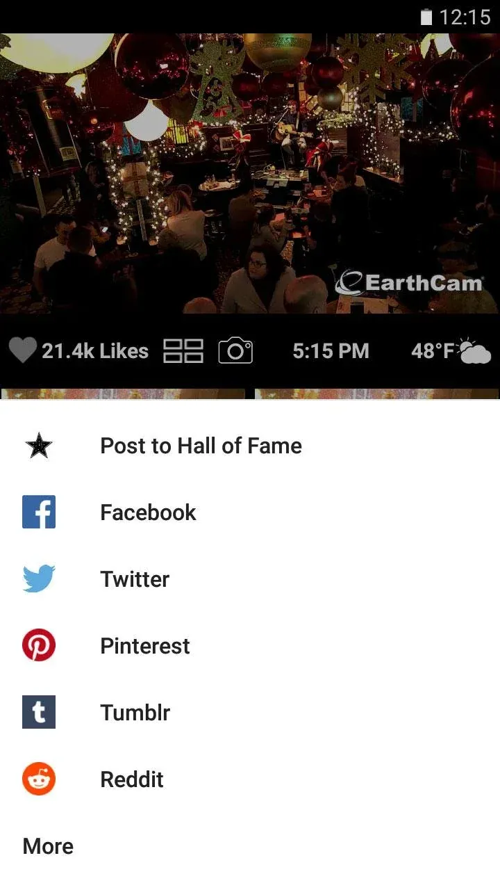 Capture d'écran de l'application Webcams 5