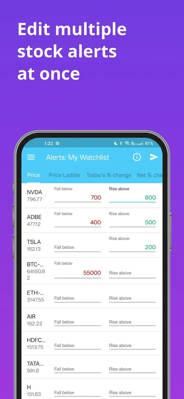 Stock Alerts BG (Alarm/Tracker) capture d'écran 6