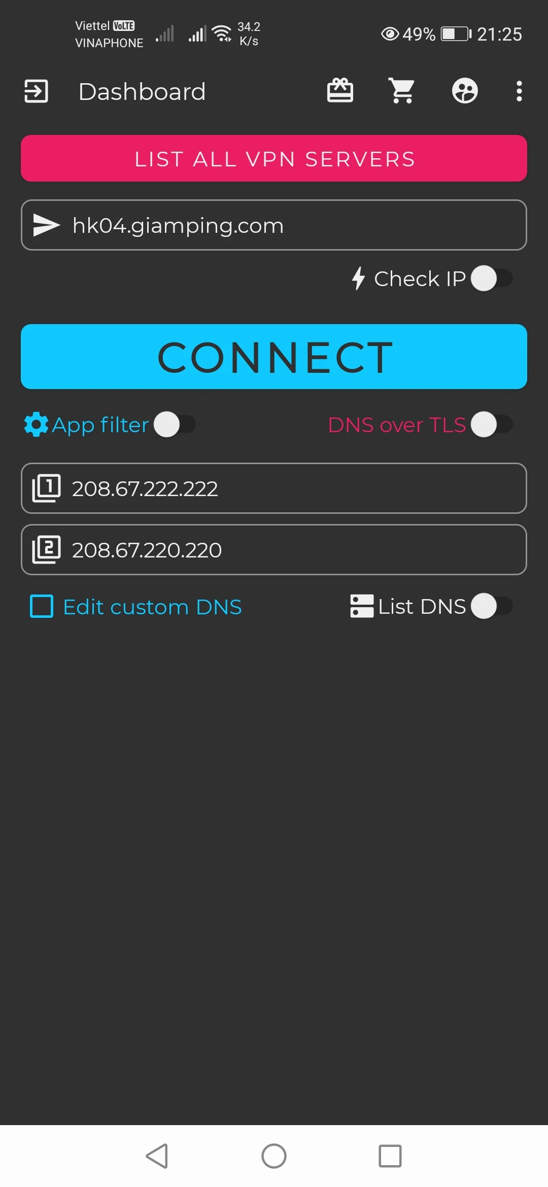 Capture d'écran 5 de GPVPN: Lower Ping Mobile Games