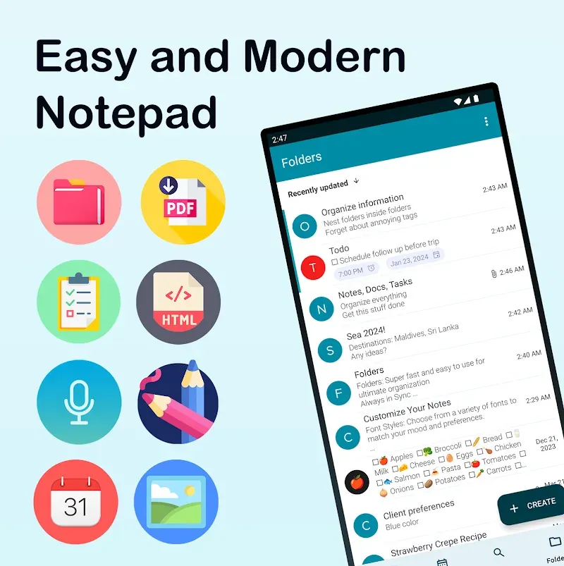 Capture d'écran 2 Teka Notes - Notepad