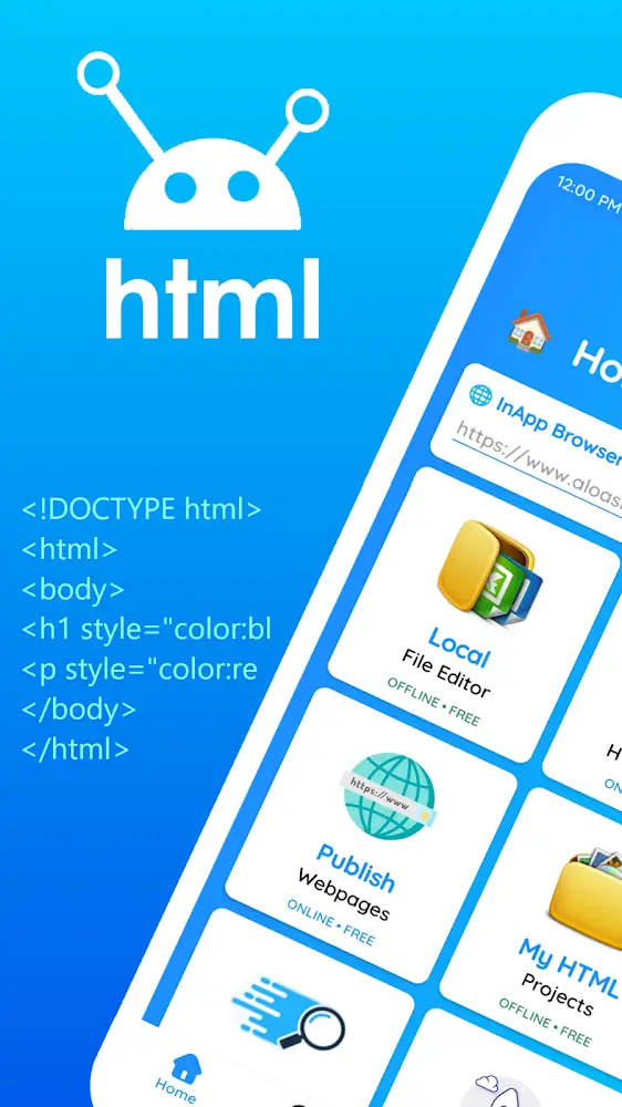HTML Editor Mobile - AloHTML capture d'écran 2