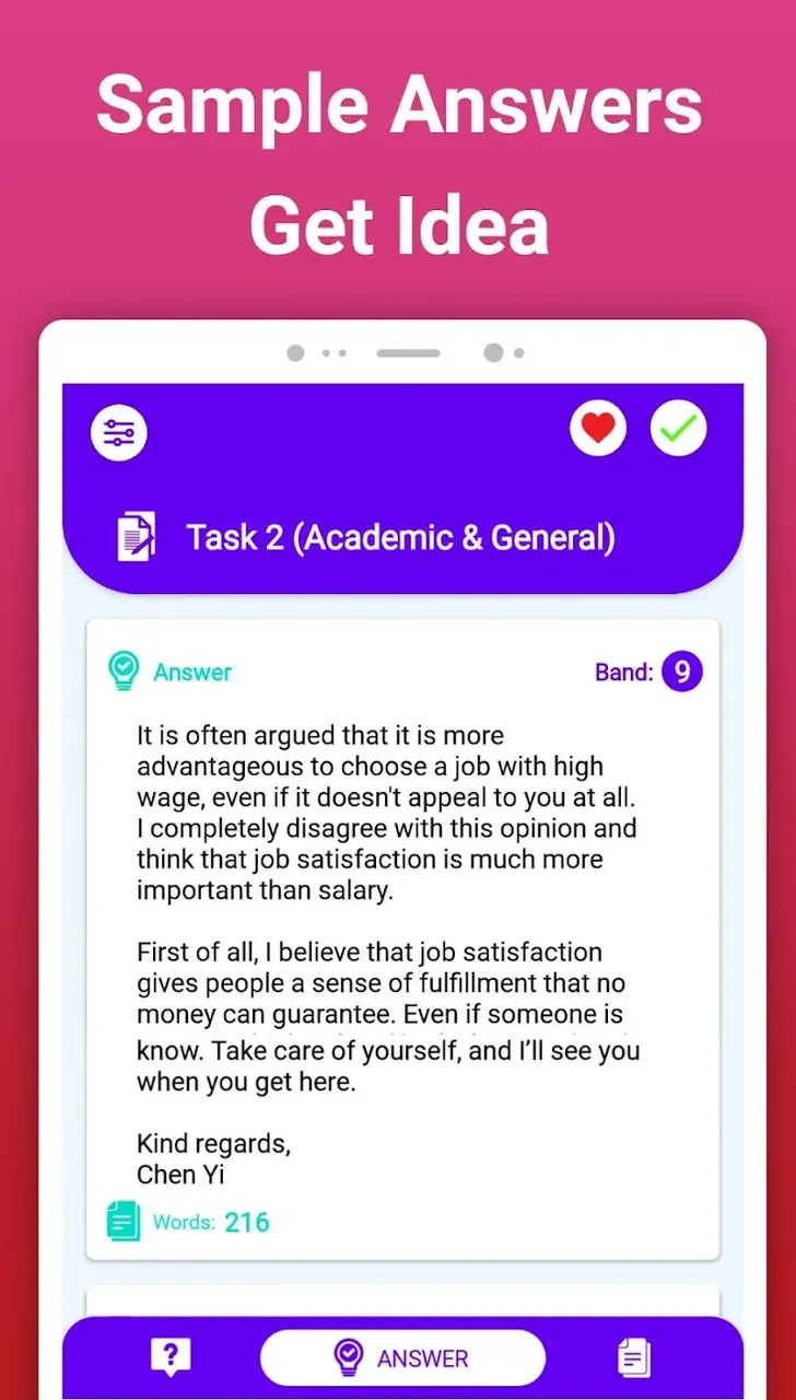 Capture d'écran IELTS Writing 6