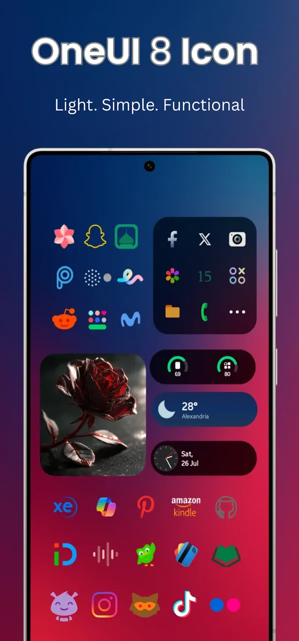 Capture d'écran aperçu 5 de OneUI 8 Icon Pack