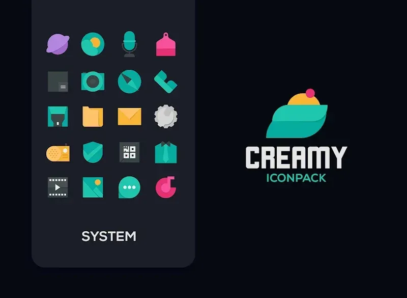 Capture d'écran 2 Creamy Icon pack
