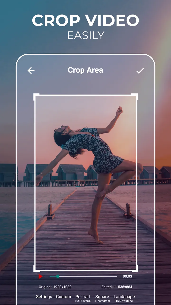 Aperçu 2 de l'application Crop and Trim Video