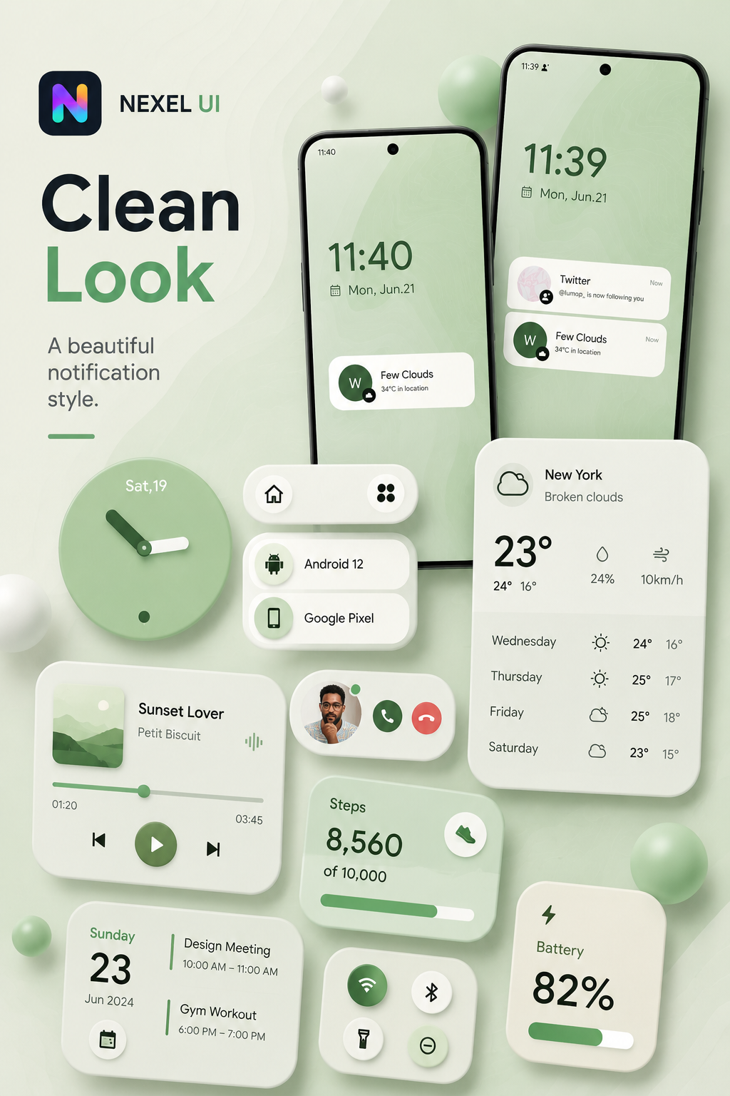 Capture d'écran de l'application Nexel Widgets 3