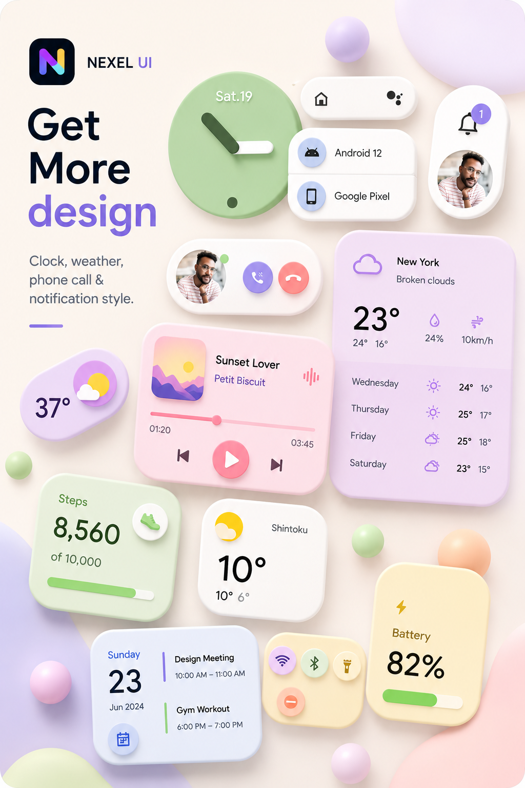 Capture d'écran de l'application Nexel Widgets 4