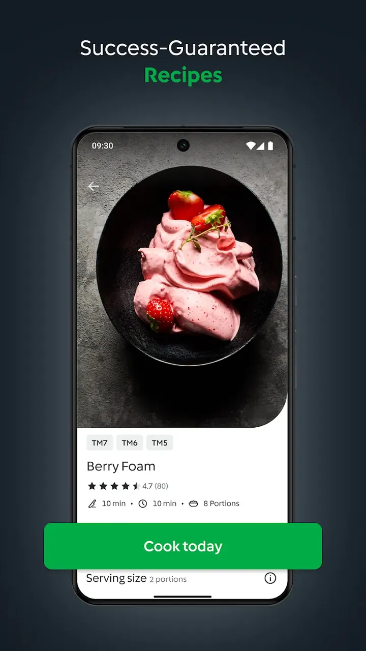 Capture d'écran de l'application Thermomix Cookidoo 6