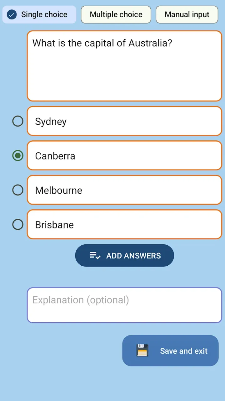 Capture d'écran Test Maker Quiz 4