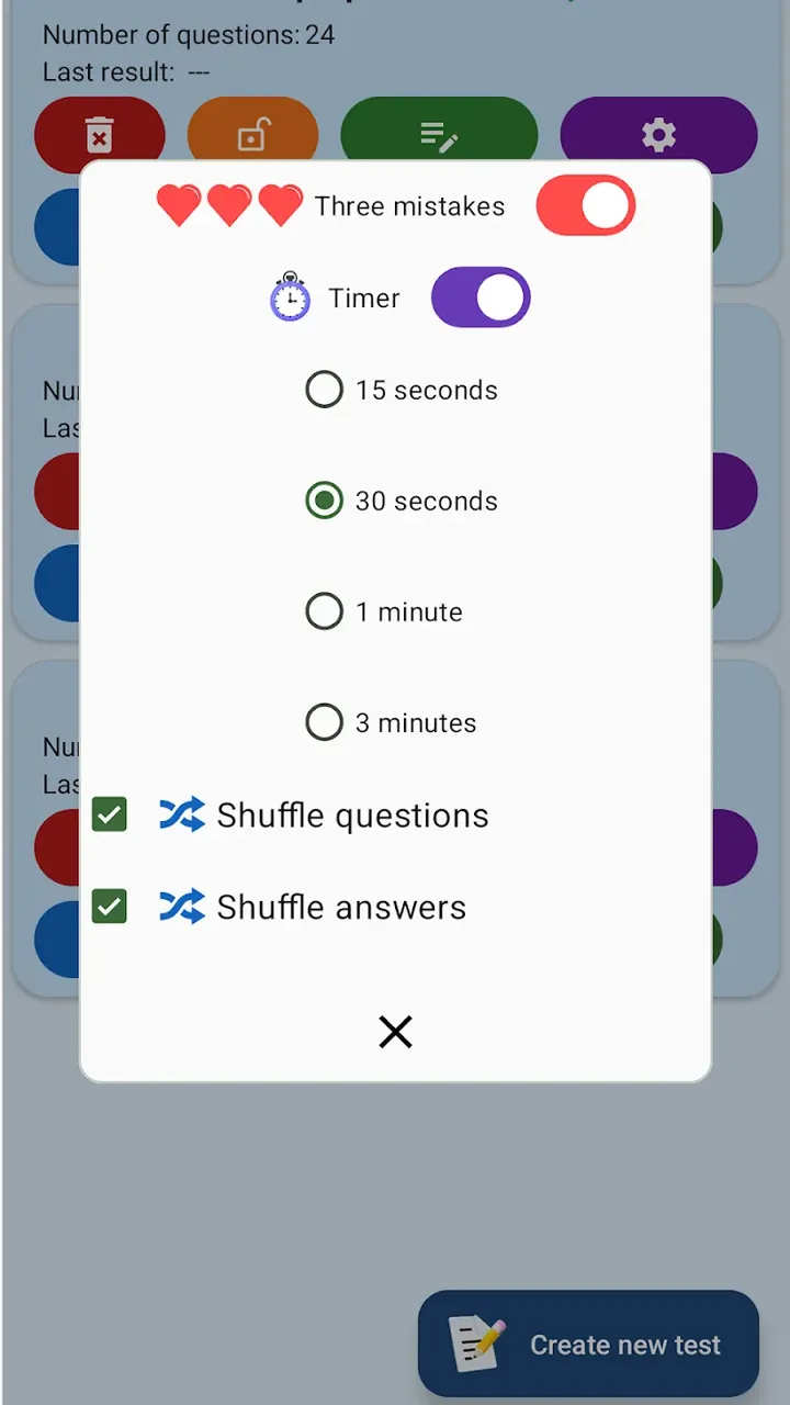 Capture d'écran Test Maker Quiz 5