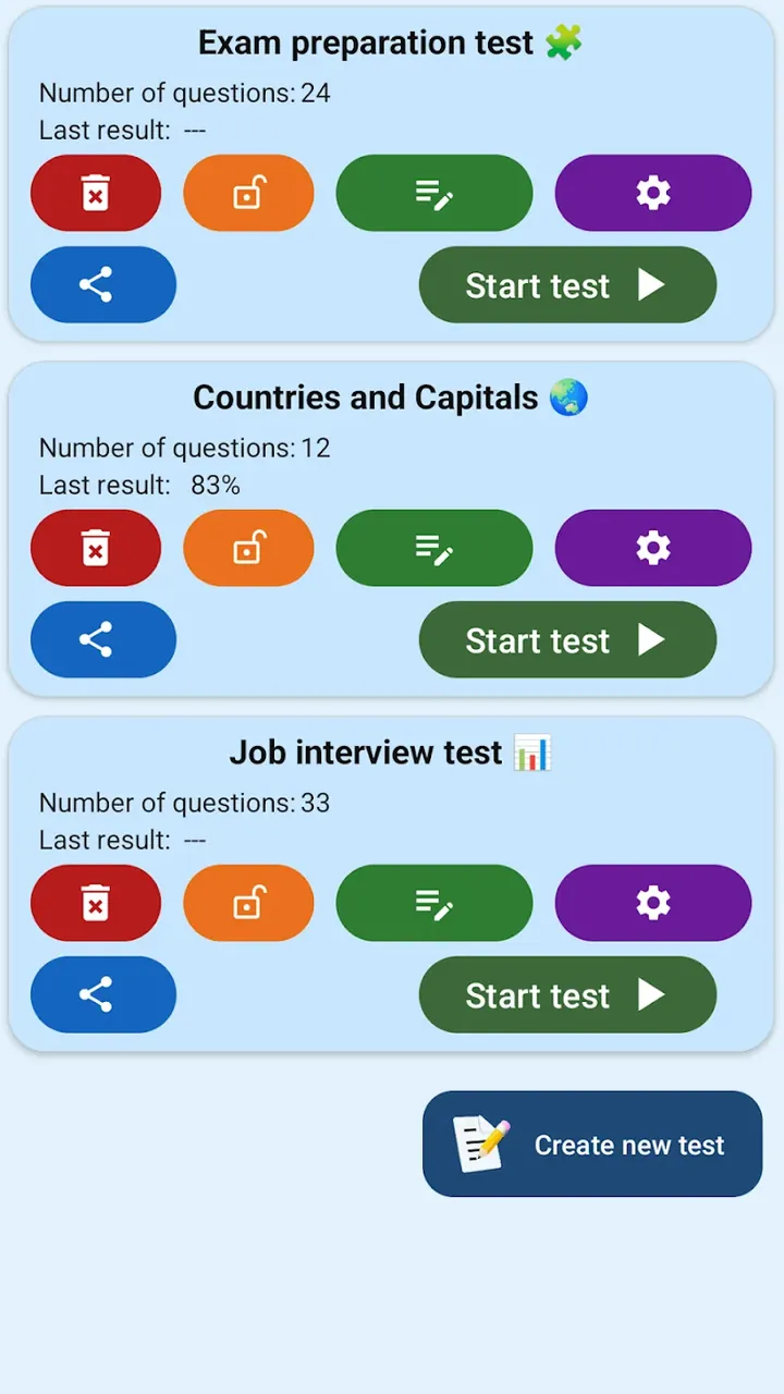 Capture d'écran Test Maker Quiz 2