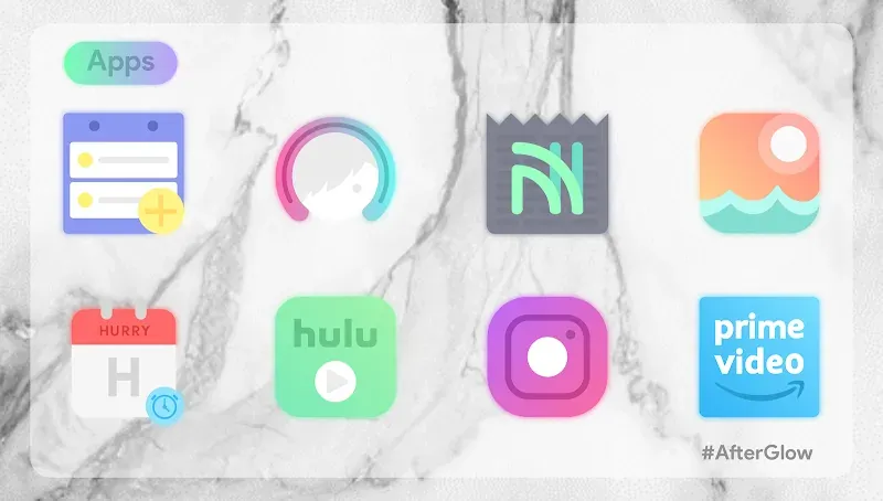 Capture d'écran de prévisualisation 5 de Afterglow Icons Pro