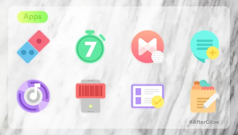 Capture d'écran de prévisualisation 3 de Afterglow Icons Pro
