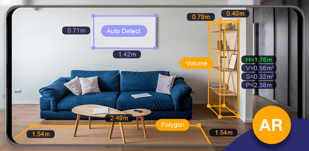 AR Ruler App interface screenshot 1