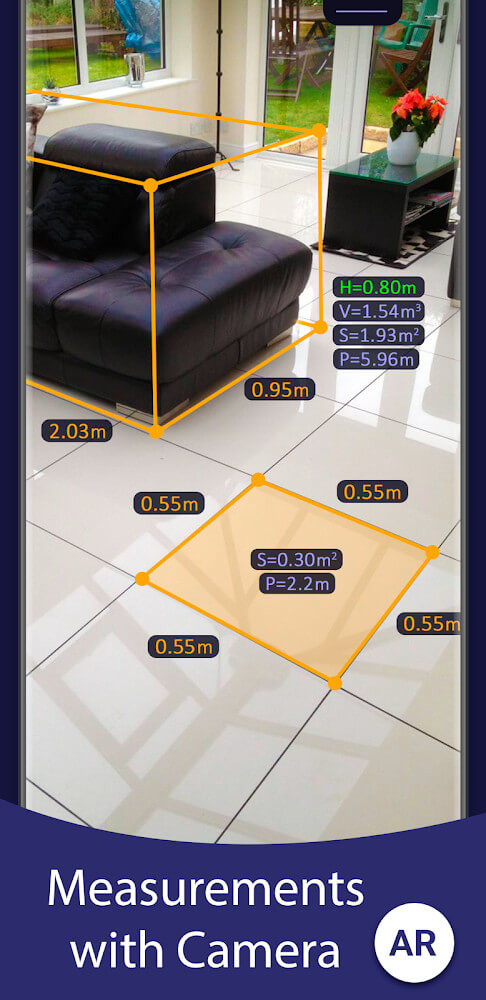 AR Ruler App interface screenshot 2