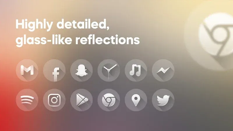 Capture d'écran 4 de Glass UI Icon Pack