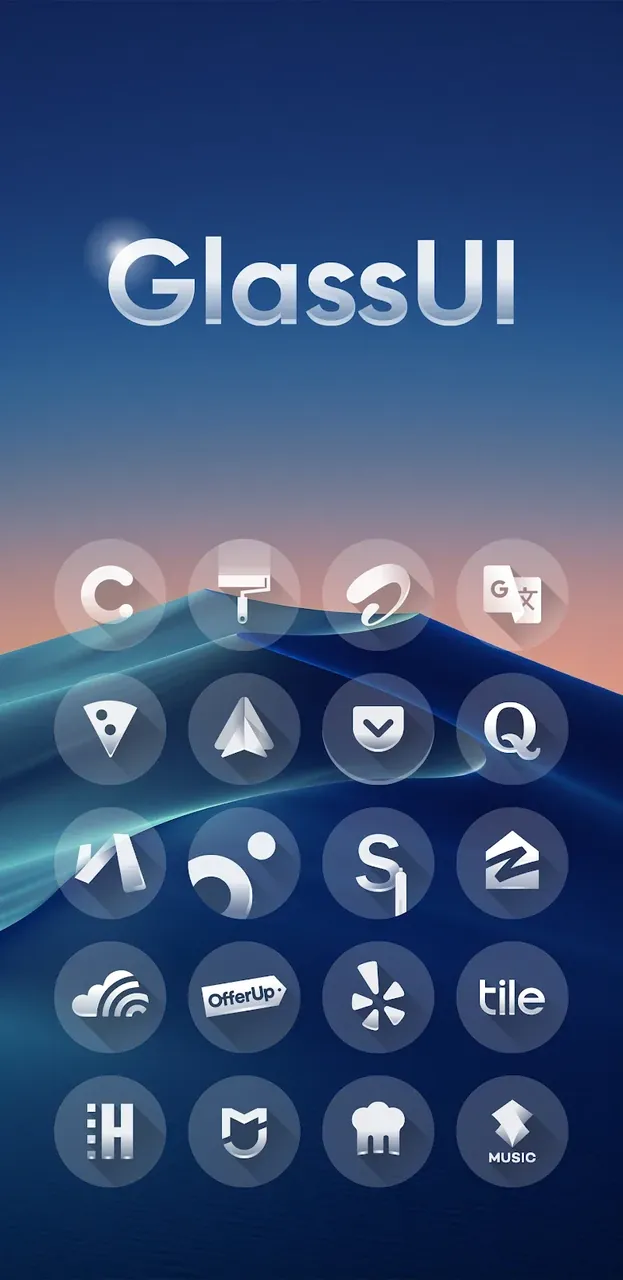 Capture d'écran 2 de Glass UI Icon Pack