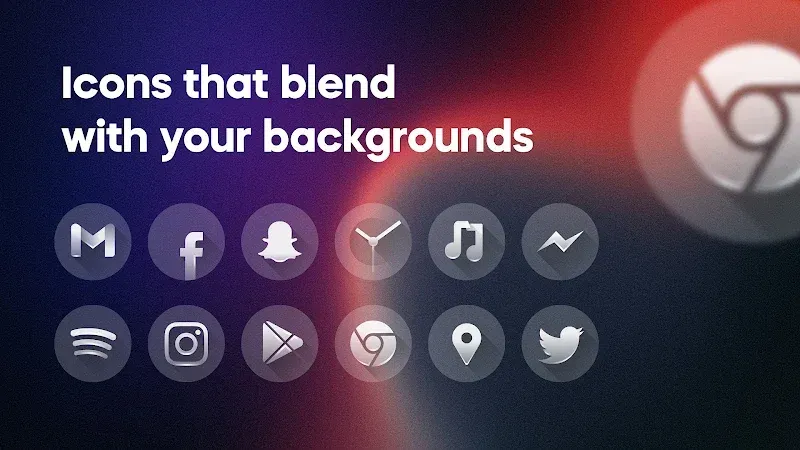 Capture d'écran 3 de Glass UI Icon Pack