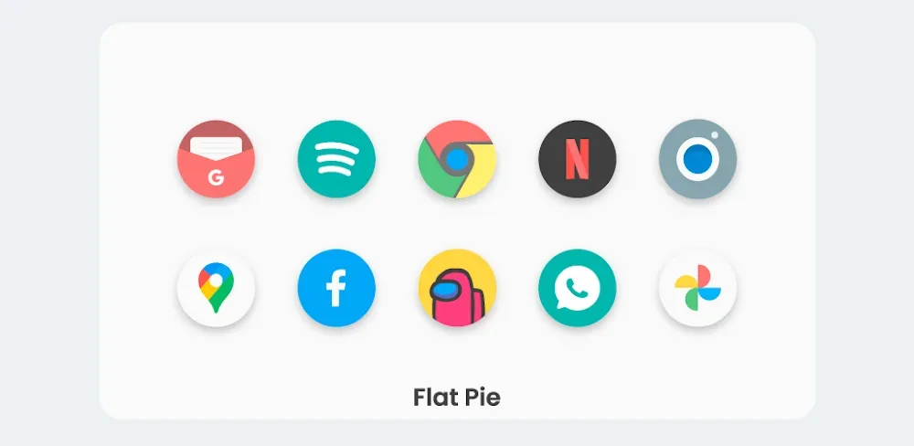 Capture d'écran 1 de Flat Pie - Icon Pack