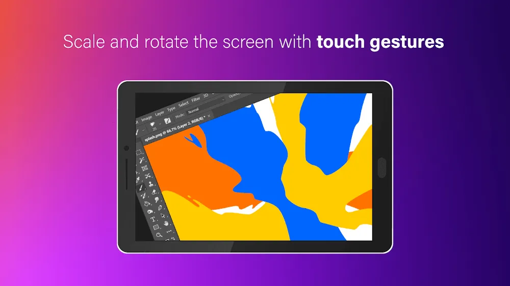Captura de pantalla de la aplicación SuperDisplay 3