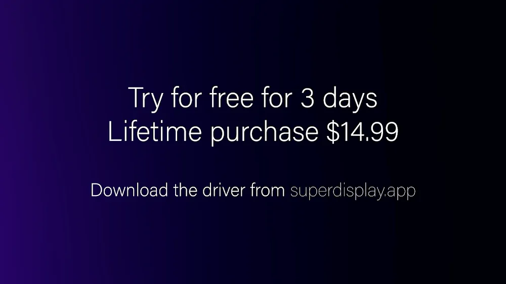 Captura de pantalla de la aplicación SuperDisplay 6