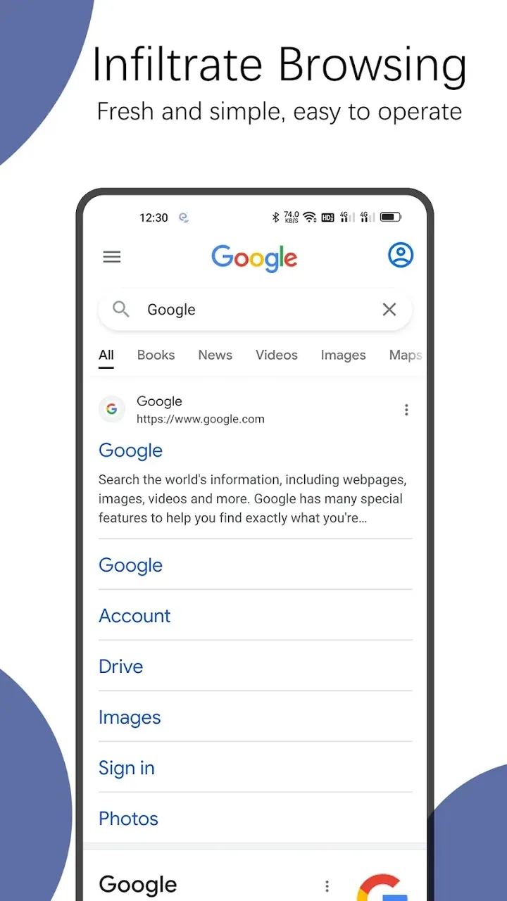 Capture d'écran de prévisualisation de Rainsee Browser 4