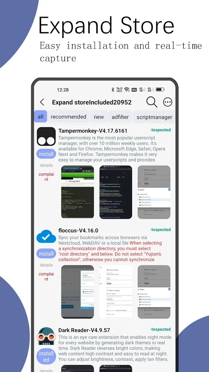 Capture d'écran de prévisualisation de Rainsee Browser 2
