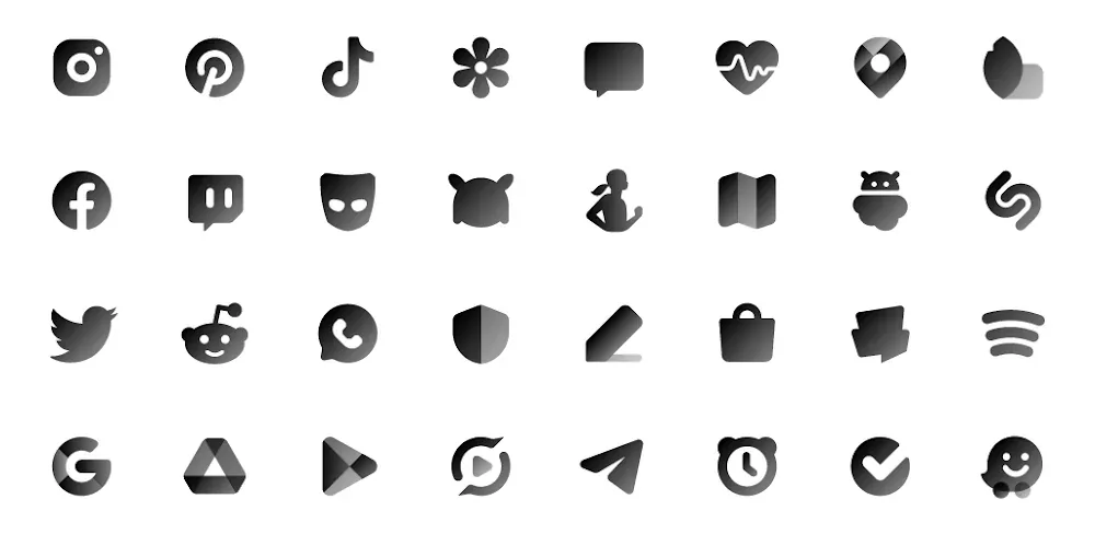 CHIC DARK Icon Pack capture d'écran 1