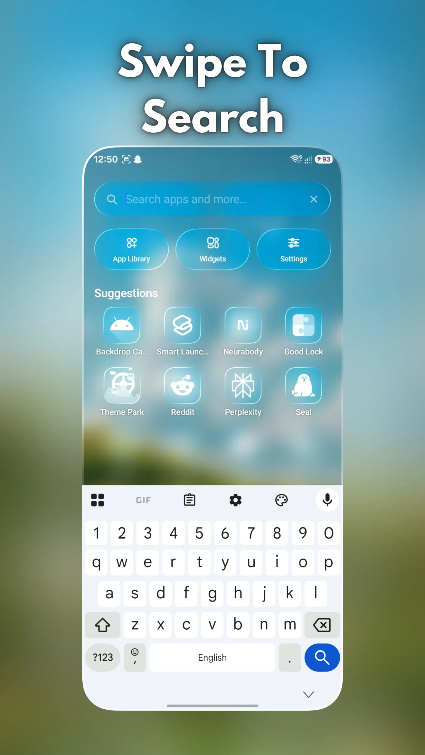 Aperçu capture d'écran 2 - Liquid Launcher: Glass UI