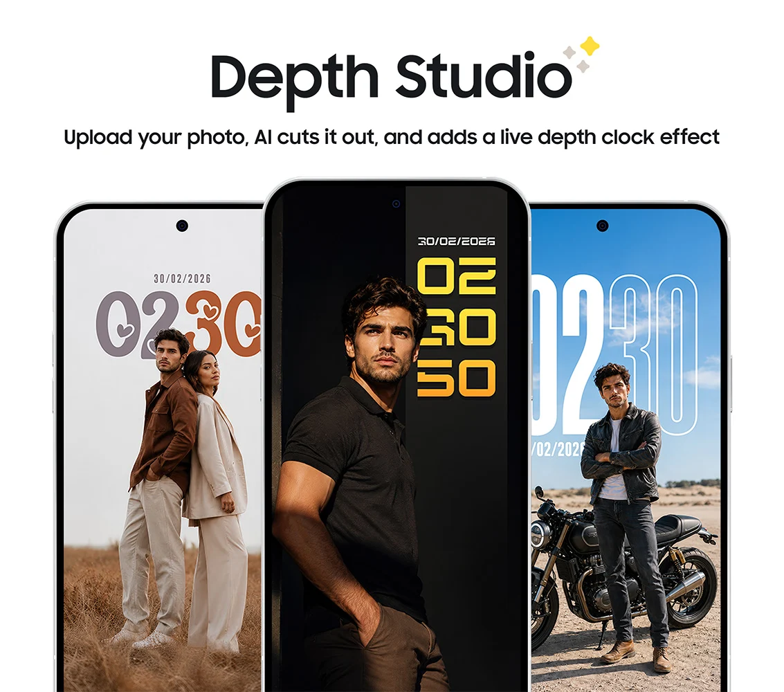 Depth Studio: AI Photo Clock capture d'écran 1