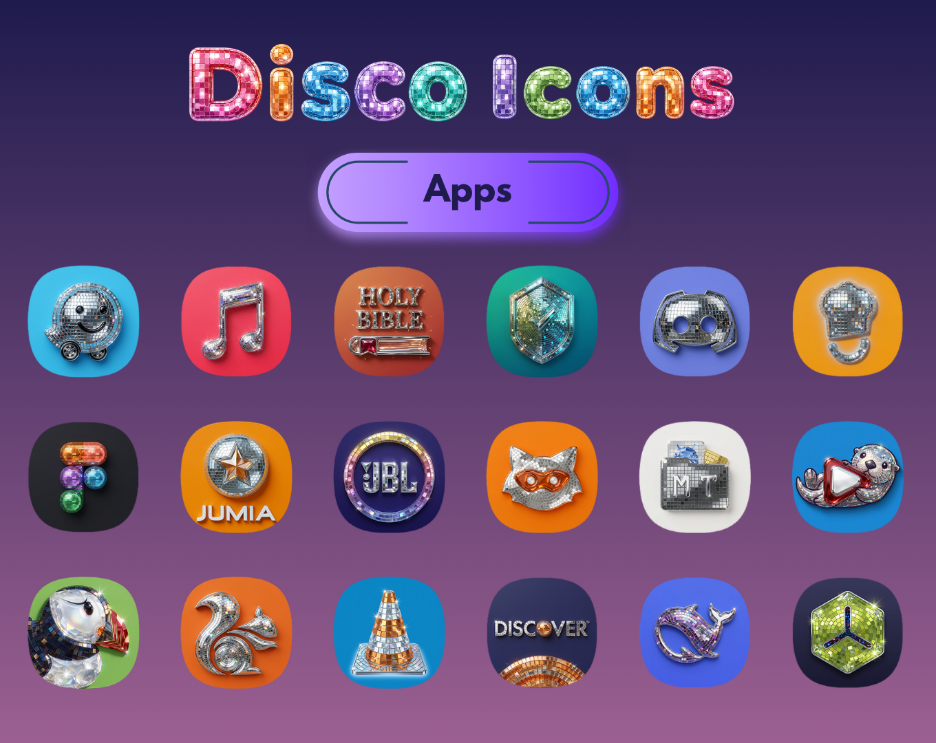 Capture d'écran de Disco Icon Pack 4