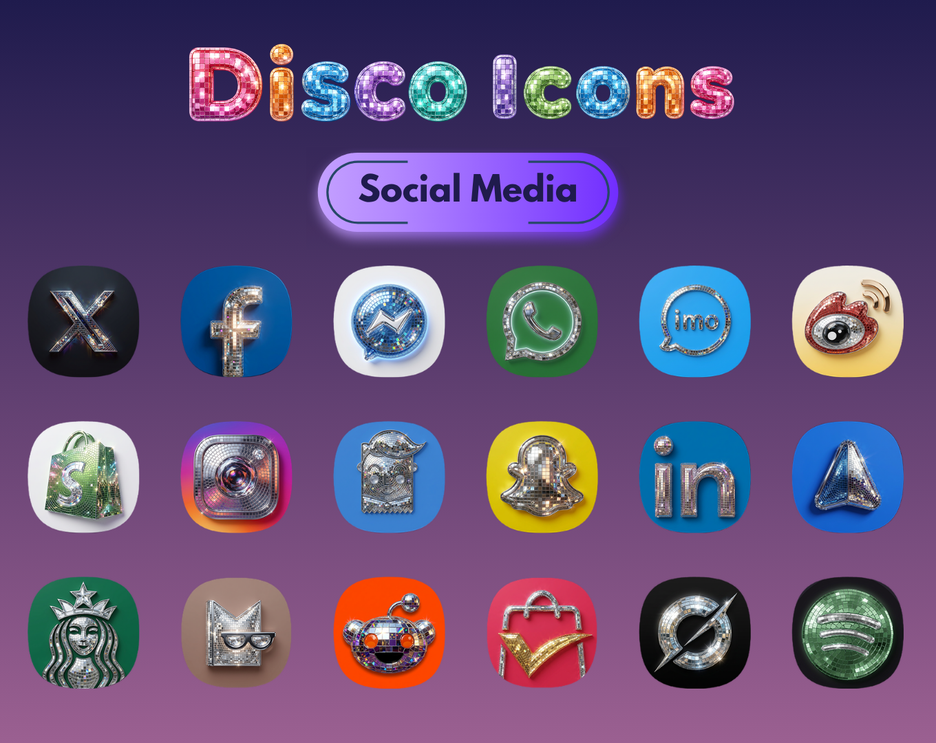 Capture d'écran de Disco Icon Pack 3