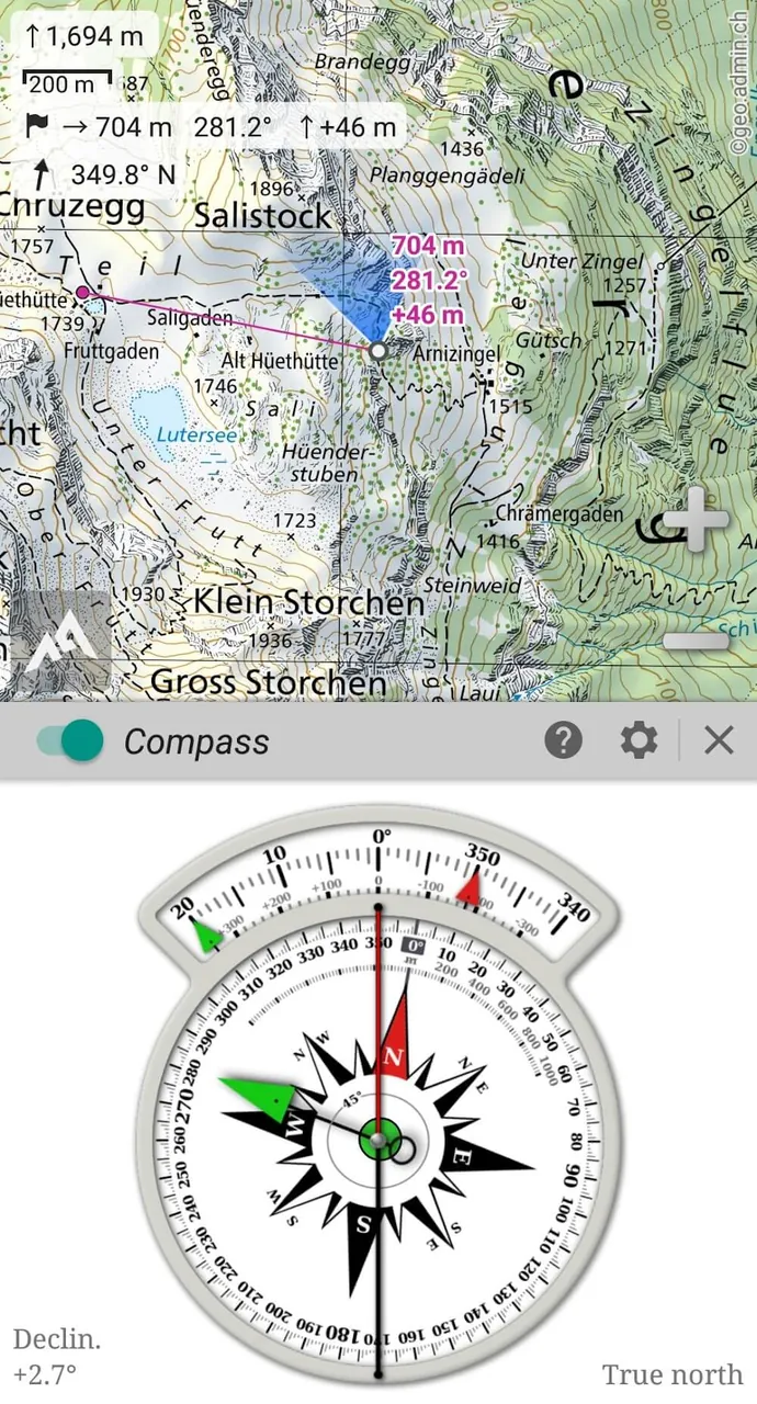 Aperçu de l'application AlpineQuest 5