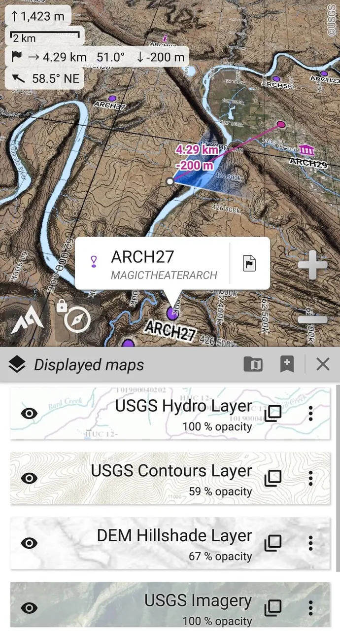 Aperçu de l'application AlpineQuest 3