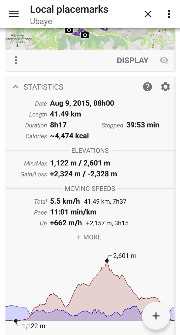 Aperçu de l'application AlpineQuest 7