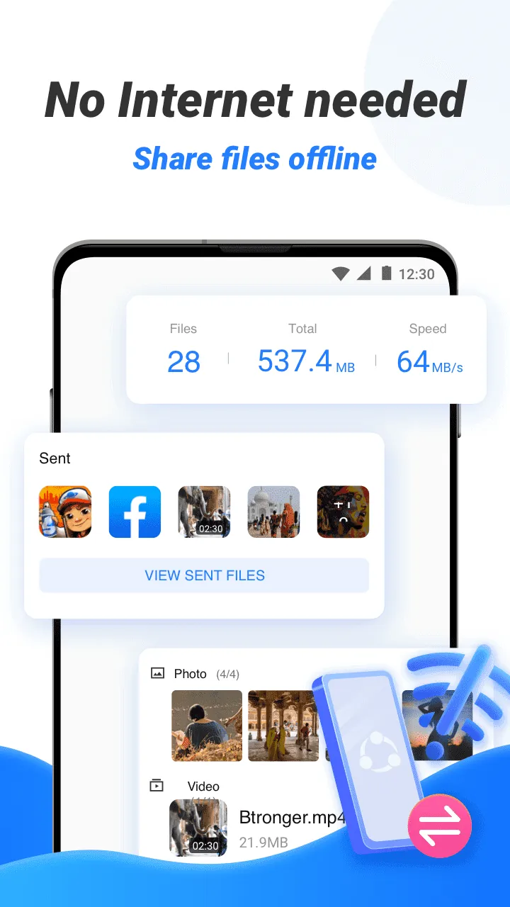 Aperçu de l'application SHAREit Lite 4