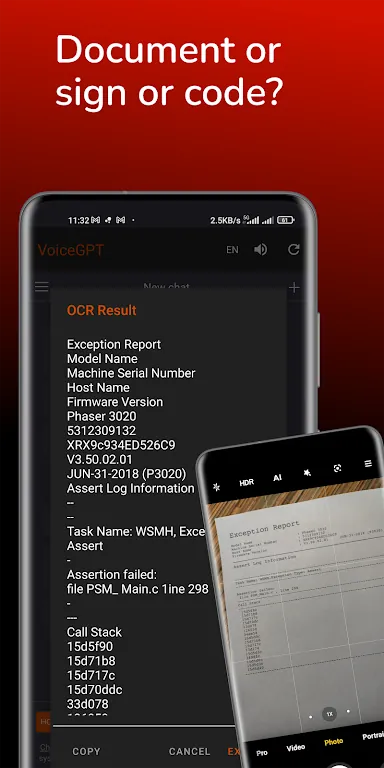 Capture d'écran 2 de l'interface de l'application VoiceGPT