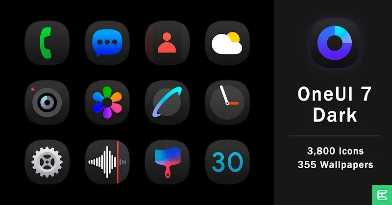 OnePro Dark - Icon Pack screenshot 5