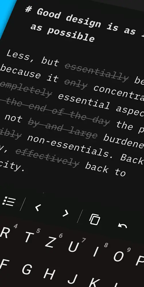 Capture d'écran de l'application iA Writer 3