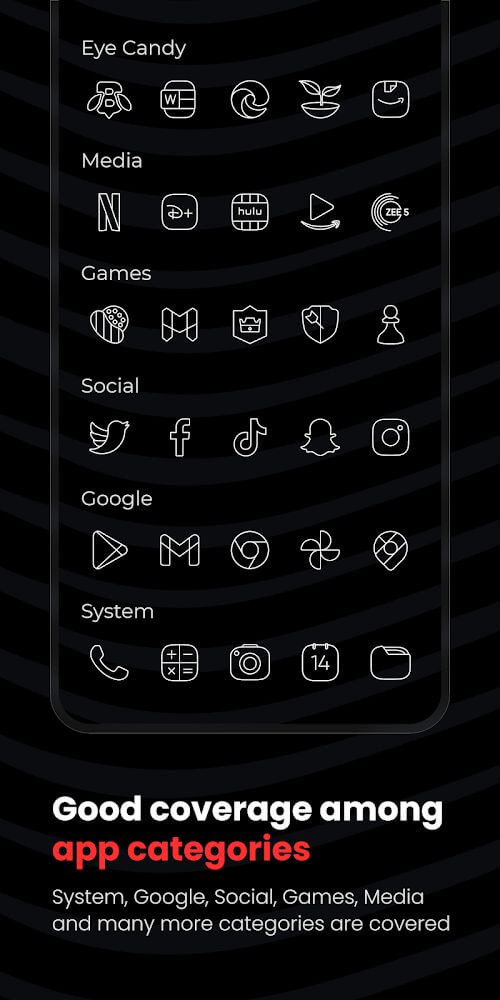 Capture d'écran 5 de Vera Outline White Icon Pack