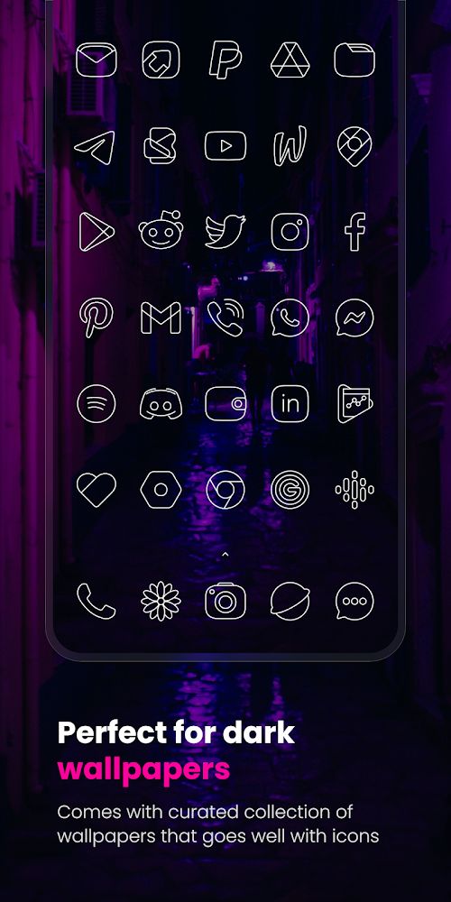 Capture d'écran 3 de Vera Outline White Icon Pack