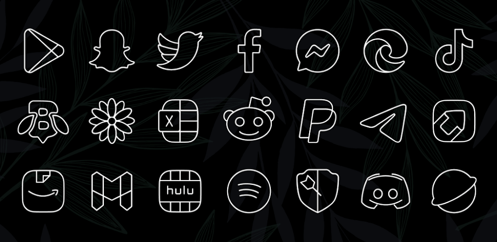 Capture d'écran 1 de Vera Outline White Icon Pack