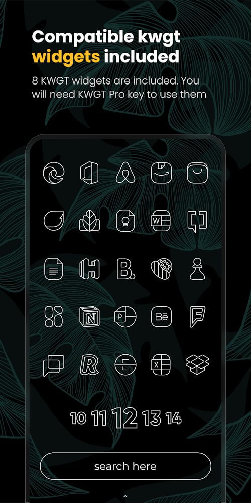 Capture d'écran 4 de Vera Outline White Icon Pack