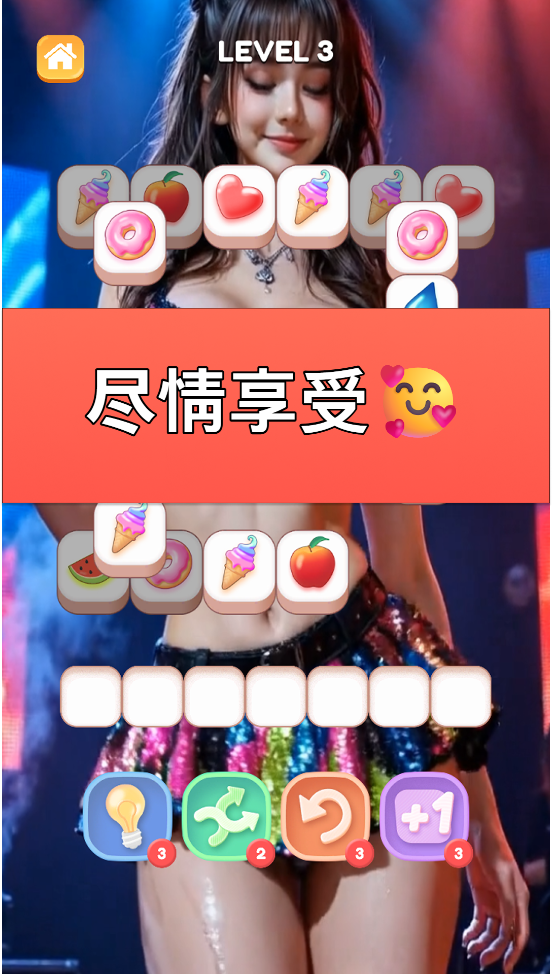 Sexy Girl 3 Tile Match Puzzle capture d'écran du gameplay 4