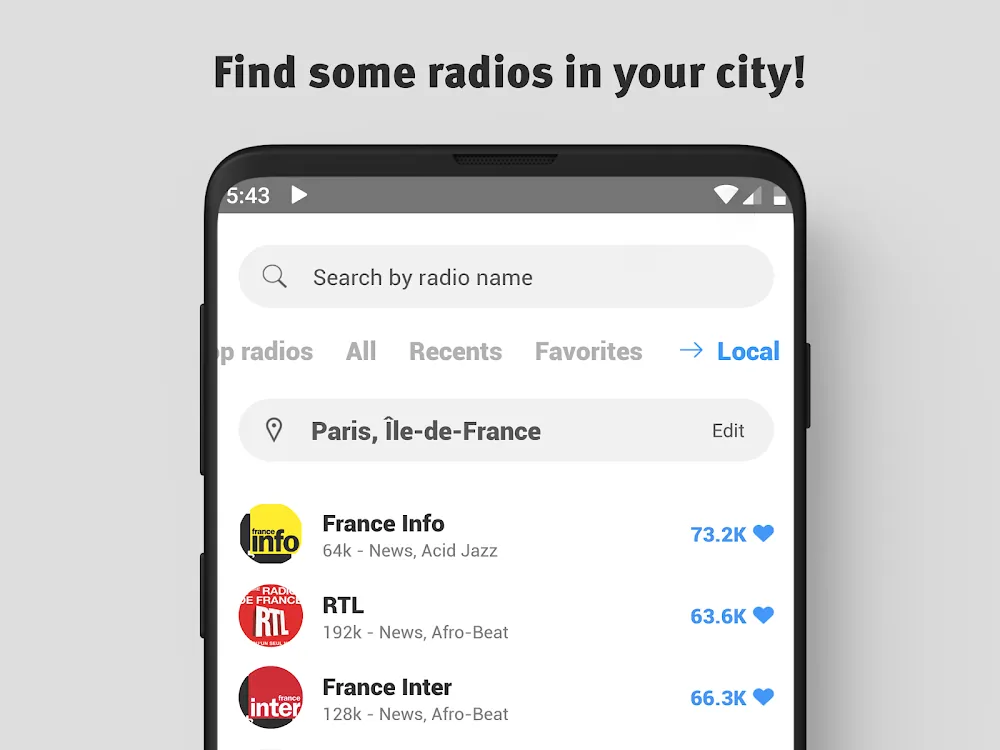 Aperçu 5 de l'application World Radio FM Online