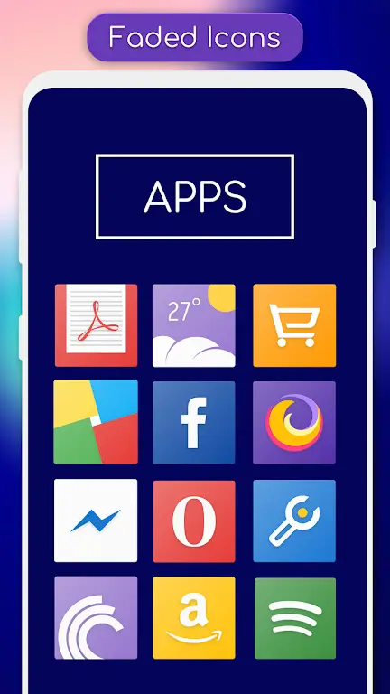 Capture d'écran de prévisualisation 4 de Faded - Icon Pack