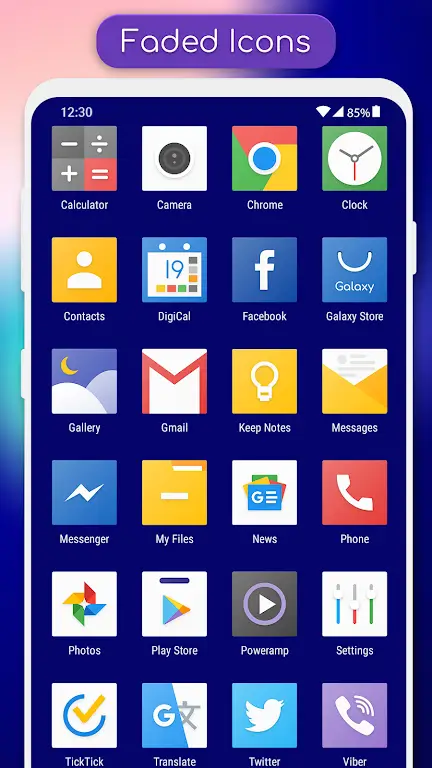 Capture d'écran de prévisualisation 5 de Faded - Icon Pack