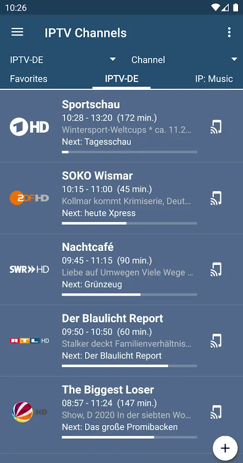Capture d'écran dream Player IPTV 4