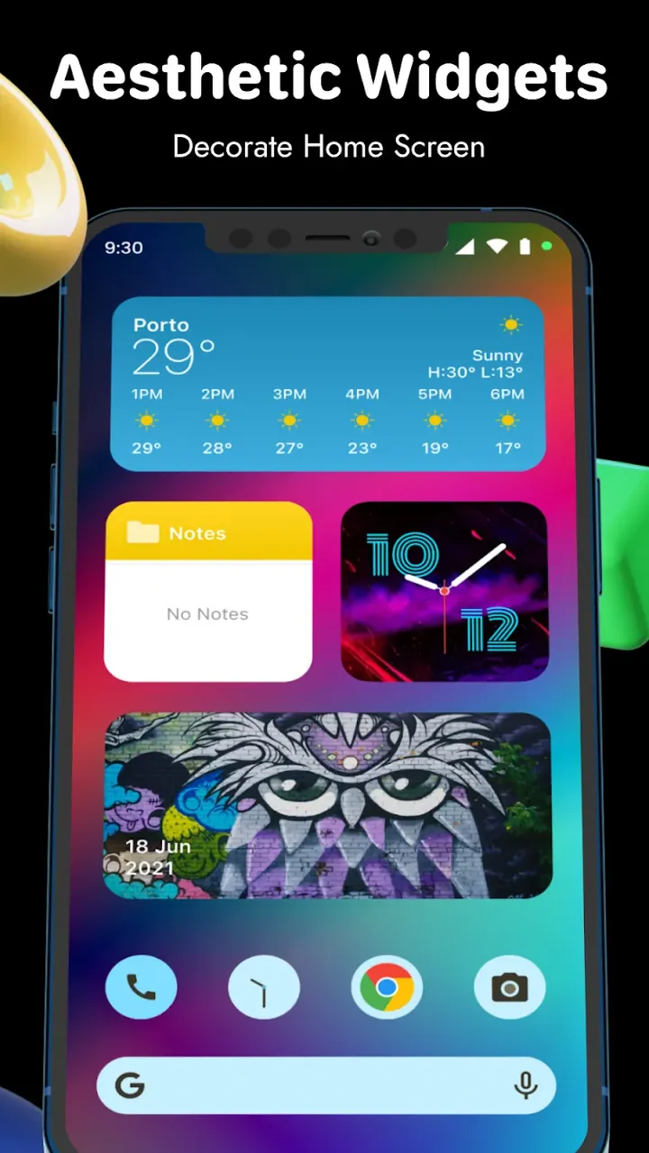 Aperçu de l'application Laka Widgets 2