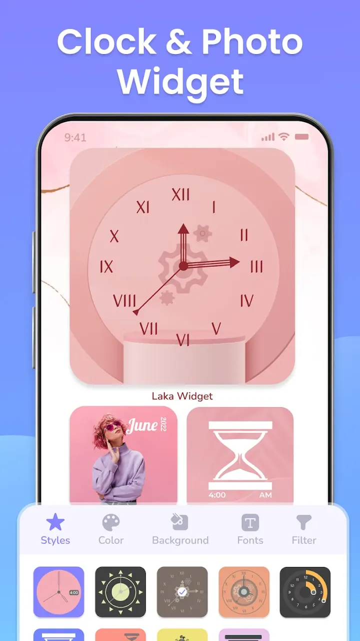 Aperçu de l'application Laka Widgets 6